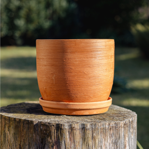 Doniczka terakota z podstawką 18 cm - "Glina z Podlasia"